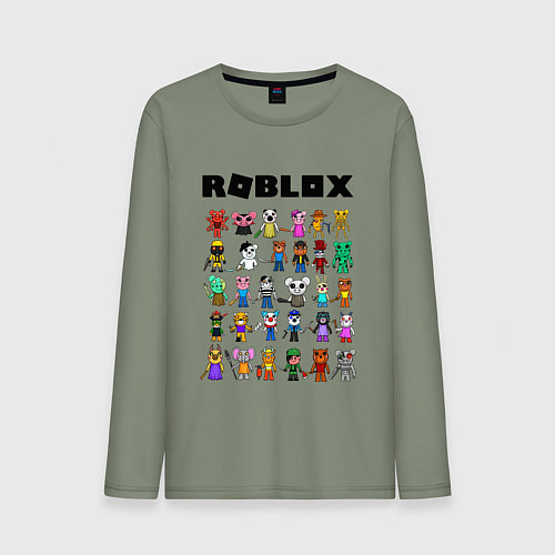 Мужской лонгслив ROBLOX PIGGY / Авокадо – фото 1