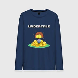 Лонгслив хлопковый мужской UNDERTALE, цвет: тёмно-синий