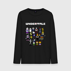 Лонгслив хлопковый мужской UNDERTALE, цвет: черный