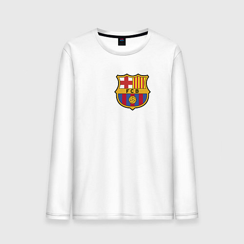 Мужской лонгслив Barcelona FC / Белый – фото 1