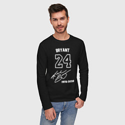 Лонгслив хлопковый мужской КОБИ БРАЙАНТ АВТОГРАФ, цвет: черный — фото 2