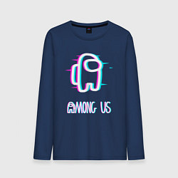 Лонгслив хлопковый мужской Among us, цвет: тёмно-синий