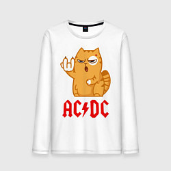 Мужской лонгслив ACDC rock cat