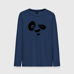 Лонгслив хлопковый мужской Панда, цвет: тёмно-синий