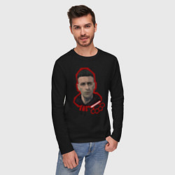 Лонгслив хлопковый мужской Голяк Brassic Винни Онил, цвет: черный — фото 2
