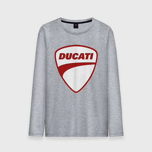 Мужской лонгслив Ducati Logo Дукати Лого Z / Меланж – фото 1