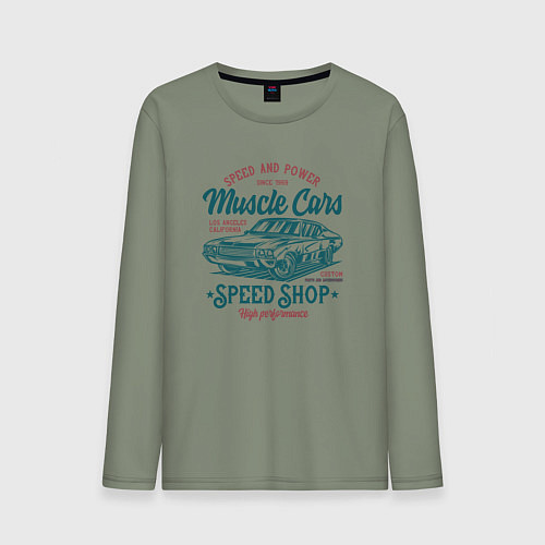 Мужской лонгслив Машина / Авокадо – фото 1