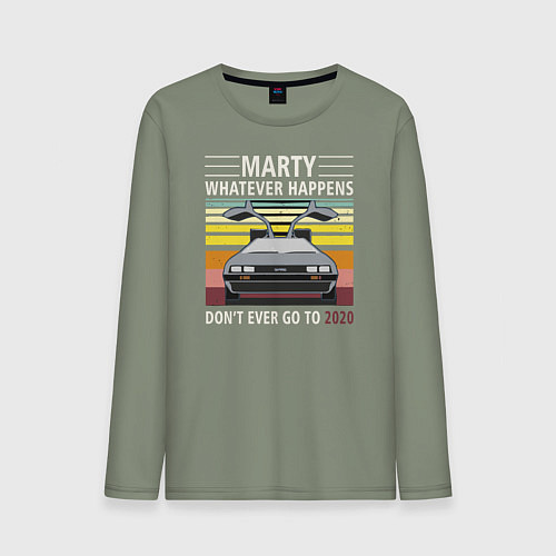 Мужской лонгслив Back to the Future / Авокадо – фото 1