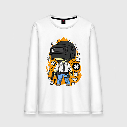 Мужской лонгслив PUBG / Белый – фото 1