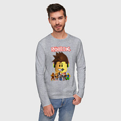 Лонгслив хлопковый мужской ROBLOX, цвет: меланж — фото 2
