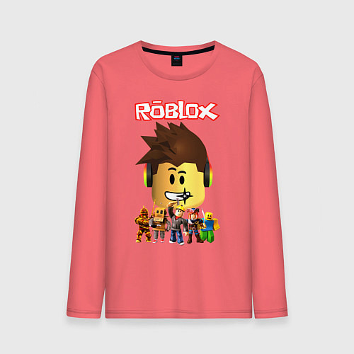 Мужской лонгслив ROBLOX / Коралловый – фото 1