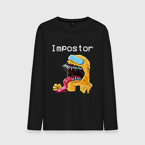 Мужской лонгслив AMONG US - IMPOSTOR / Черный – фото 1