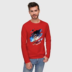 Лонгслив хлопковый мужской Dragon Ball, цвет: красный — фото 2