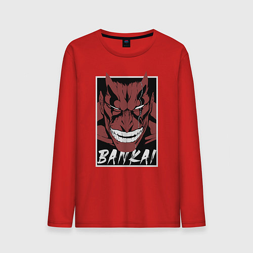 Мужской лонгслив Кенпачи Банкай / Красный – фото 1