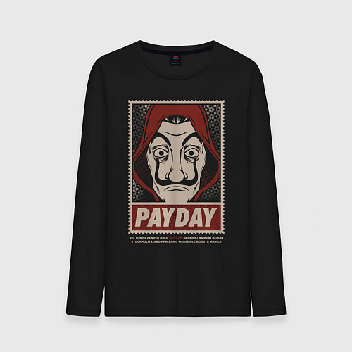 Мужской лонгслив Payday / Черный – фото 1