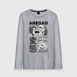 Лонгслив хлопковый мужской Ahegao, цвет: меланж