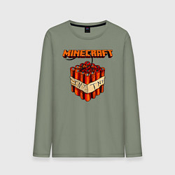 Лонгслив хлопковый мужской Minecraft, цвет: авокадо
