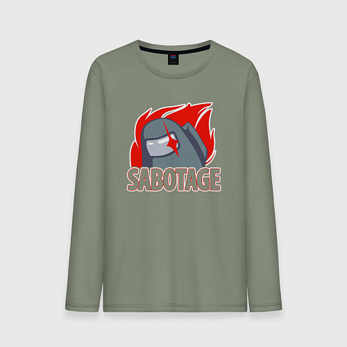 Мужской лонгслив Among Us sabotage амонг ас саботаж / Авокадо – фото 1