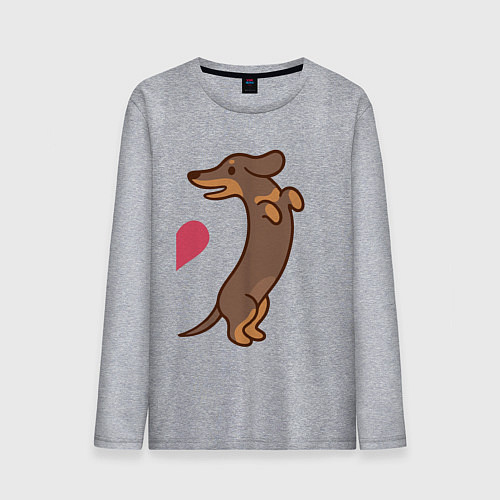 Мужской лонгслив Такса / Меланж – фото 1
