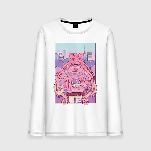 Мужской лонгслив Sailor Moon Wicked Lady / Белый – фото 1