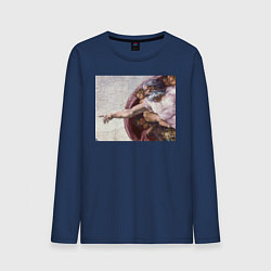 Лонгслив хлопковый мужской Искусство, цвет: тёмно-синий