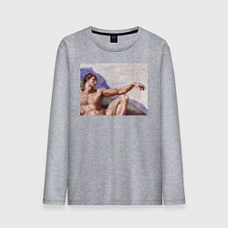 Лонгслив хлопковый мужской Искусство, цвет: меланж