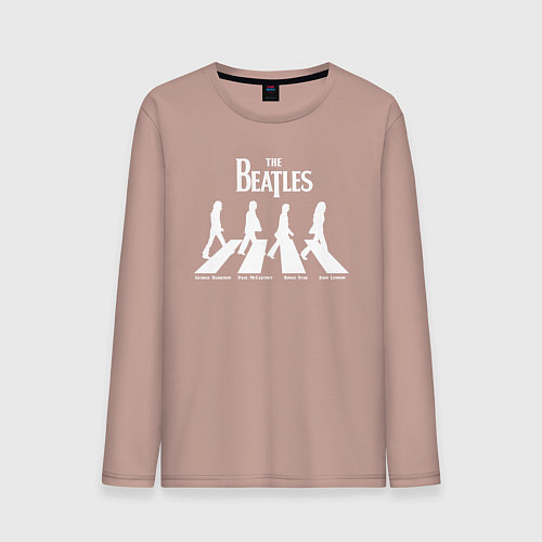 Мужской лонгслив The Beatles / Пыльно-розовый – фото 1