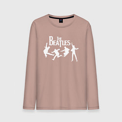 Лонгслив хлопковый мужской The Beatles, цвет: пыльно-розовый