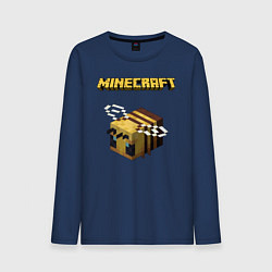 Лонгслив хлопковый мужской Minecraft, цвет: тёмно-синий