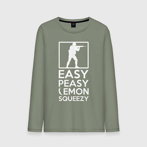 Мужской лонгслив Изи пизи лемон сквизи CS GO / Авокадо – фото 1