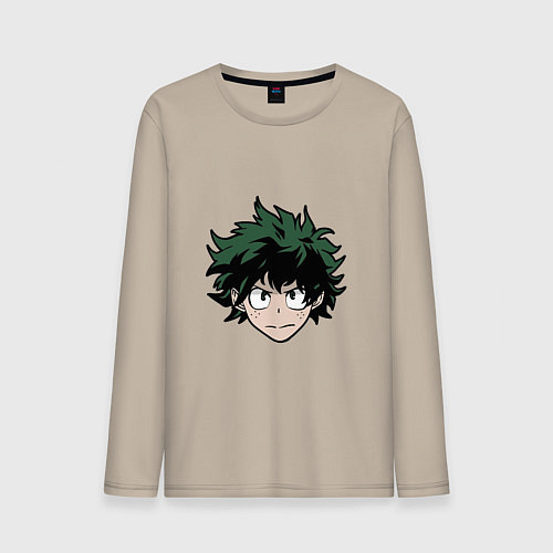 Мужской лонгслив Izuku Midoriya / Миндальный – фото 1