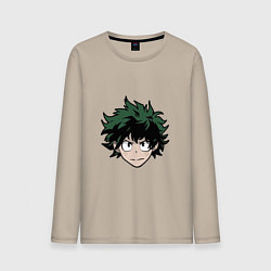 Лонгслив хлопковый мужской Izuku Midoriya, цвет: миндальный