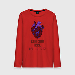 Лонгслив хлопковый мужской Bring Me The Horizon 2D Сердце, цвет: красный