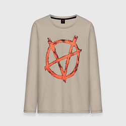 Лонгслив хлопковый мужской VETEMENTS 20, цвет: миндальный