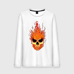 Мужской лонгслив Fire flame skull