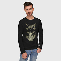Лонгслив хлопковый мужской MAYHEM, цвет: черный — фото 2