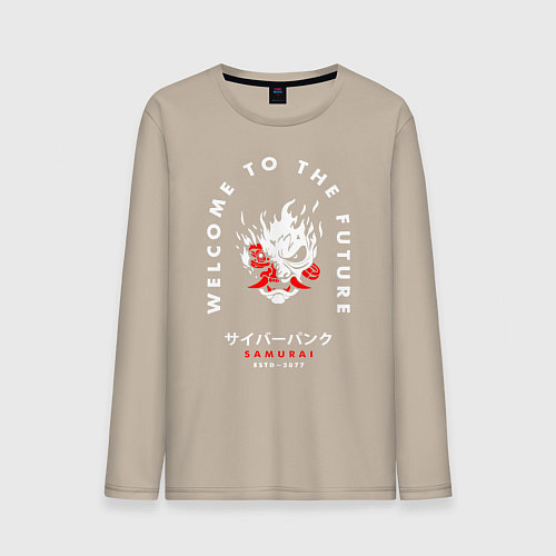 Мужской лонгслив SAMURAI Cyberpunk 2077 / Миндальный – фото 1