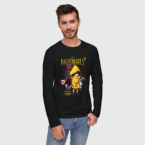 Мужской лонгслив LITTLE NIGHTMARES 2 / Черный – фото 3
