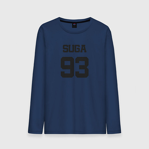 Мужской лонгслив BTS - Suga 93 / Тёмно-синий – фото 1