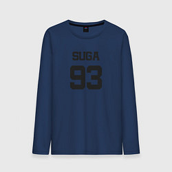 Лонгслив хлопковый мужской BTS - Suga 93, цвет: тёмно-синий
