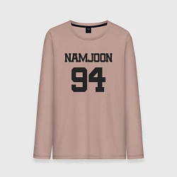 Лонгслив хлопковый мужской BTS - Namjoon RM 94, цвет: пыльно-розовый