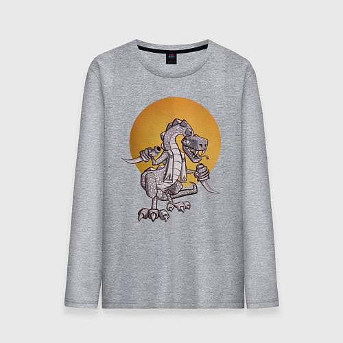 Мужской лонгслив Рептилоид / Меланж – фото 1