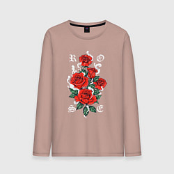 Мужской лонгслив РОЗЫ ROSES SMOKE
