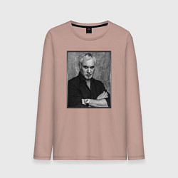 Лонгслив хлопковый мужской Валерий Меладзе, цвет: пыльно-розовый