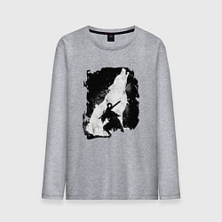 Лонгслив хлопковый мужской DARK SOULS ТЁМНЫЕ ДУШИ, цвет: меланж