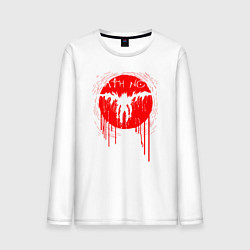 Лонгслив хлопковый мужской DEATH NOTE ТЕТРАДЬ СМЕРТИ, цвет: белый