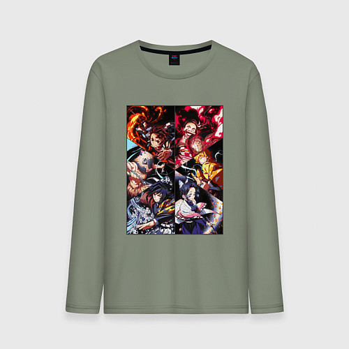 Мужской лонгслив КЛИНОК РАССЕКАЮЩИЙ ДЕМОНОВ / Авокадо – фото 1
