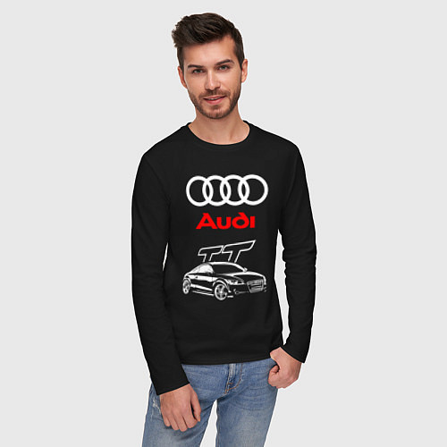 Мужской лонгслив AUDI TT АУДИ ТТ СПОРТ / Черный – фото 3