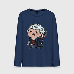 Лонгслив хлопковый мужской Baby Nero, цвет: тёмно-синий