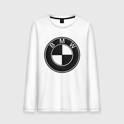 Мужской лонгслив BMW LOGO CARBON / Белый – фото 1